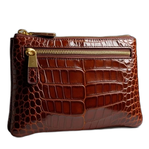 large, brown, crocodile, leather transparent PNG cut-out