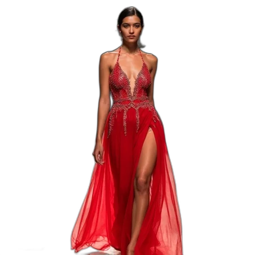 dress, red, anika, gupta transparent PNG cut-out