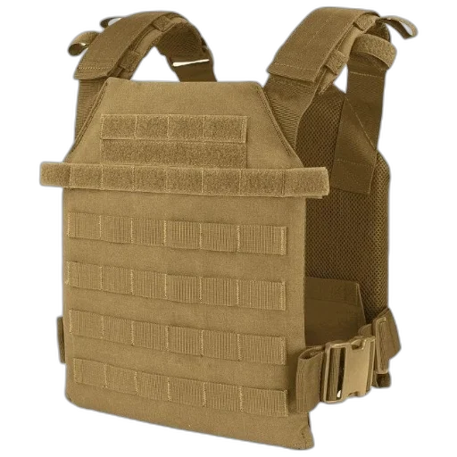 weapon, jacket, tan, tactical transparent PNG cut-out
