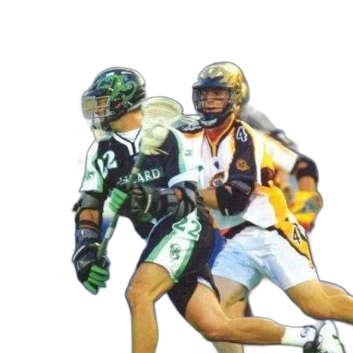 photorealistic, lacrosse, player, green transparent PNG cut-out