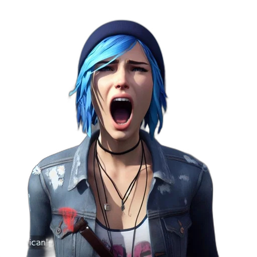 face, jacket, concept art, photorealistic transparent PNG cut-out