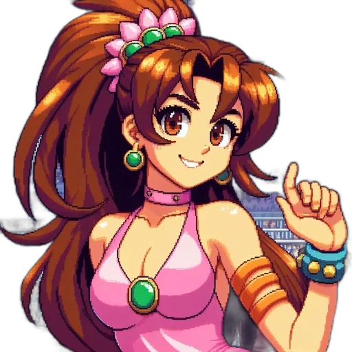 jewelry, staff, dress, pixel art transparent PNG cut-out