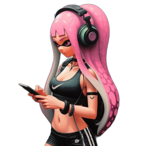 jacket, dress, weapon, hair transparent PNG cut-out