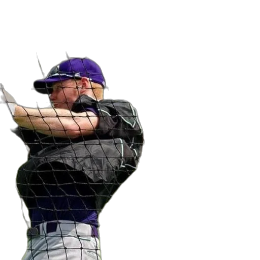 baseball, player, batting, cage transparent PNG cut-out