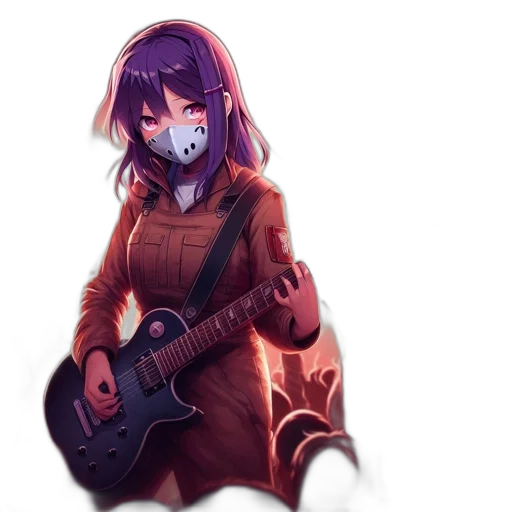 mask, weapon, jacket, pixel art transparent PNG cut-out