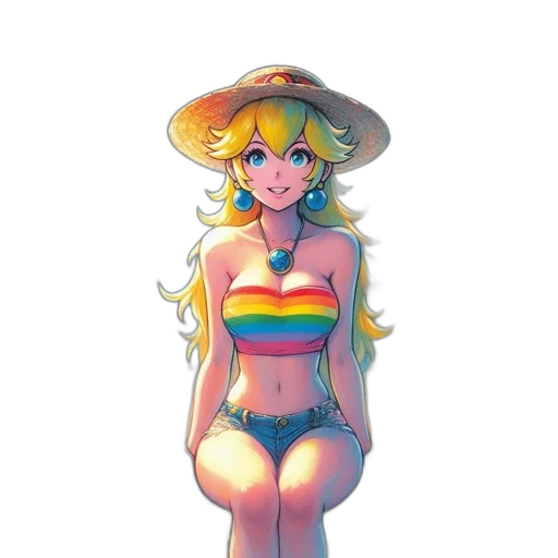 dress, hat, crown, staff transparent PNG cut-out