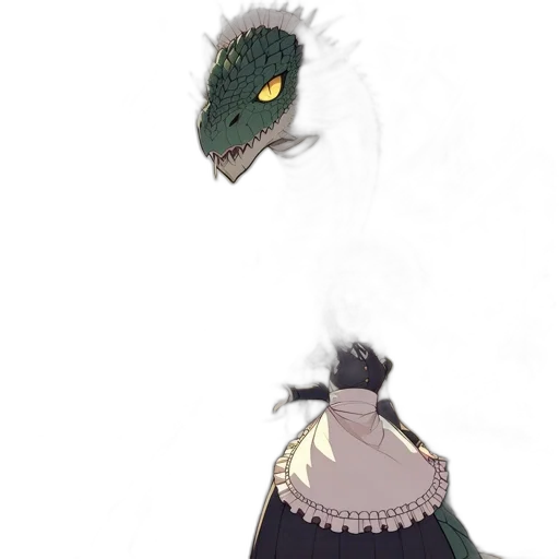 dragon, dress, creature, mask transparent PNG cut-out