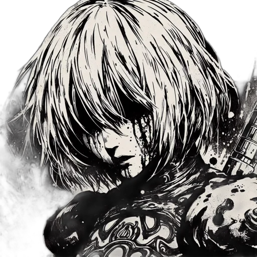 face, hair, sword, weapon transparent PNG cut-out