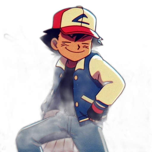 jacket, hat, creature, staff transparent PNG cut-out