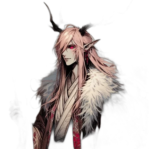 creature, mask, dragon, staff transparent PNG cut-out