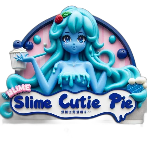 vaporwave, blue, animated, character transparent PNG cut-out