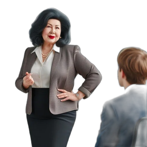 jacket, 3d render, photorealistic, woman transparent PNG cut-out