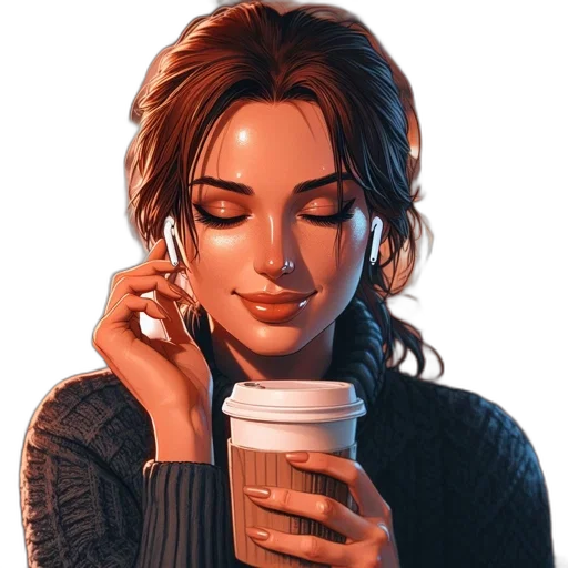 face, comic book art, concept art, pixel art transparent PNG cut-out