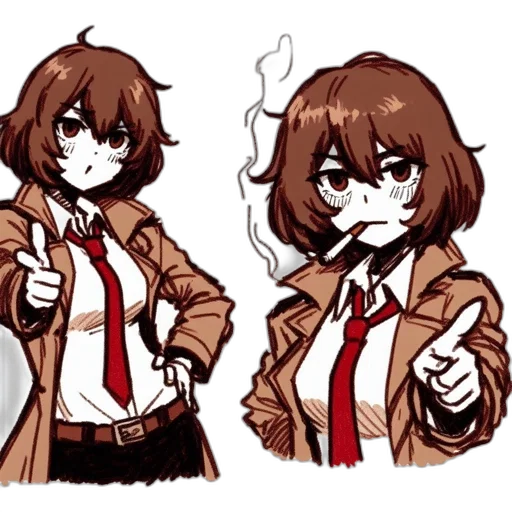 jacket, staff, creature, weapon transparent PNG cut-out