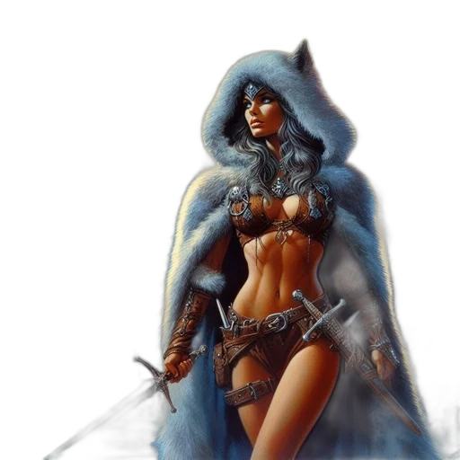 fantasy art, concept art, comic book art, photorealistic transparent PNG cut-out