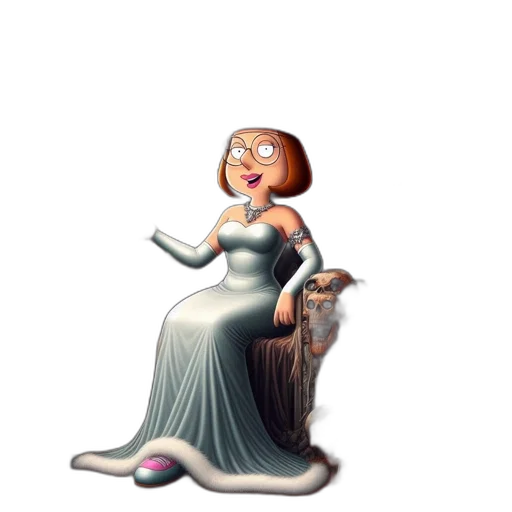 dress, staff, crown, jewelry transparent PNG cut-out