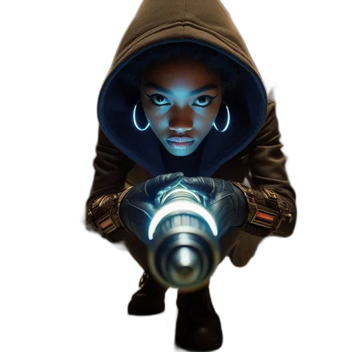 staff, jacket, weapon, mask transparent PNG cut-out