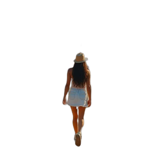 hat, dress, hair, jewelry transparent PNG cut-out