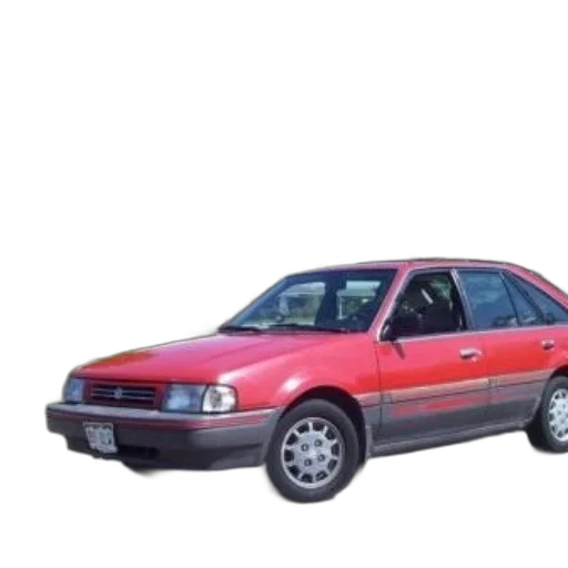 car, photorealistic, red, parked transparent PNG cut-out