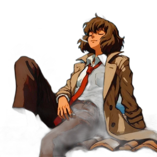 jacket, staff, dress, concept art transparent PNG cut-out