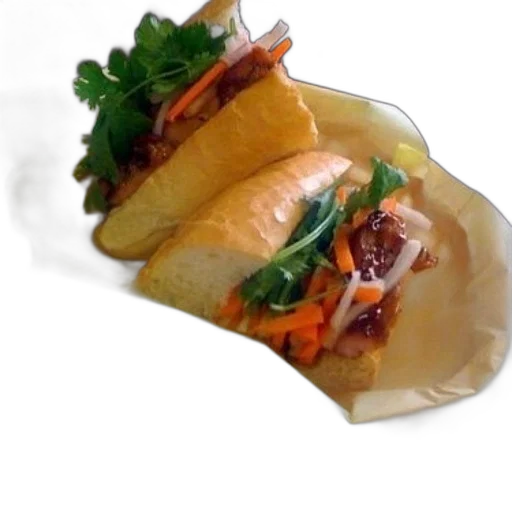 food, photorealistic, sandwich, carrots transparent PNG cut-out