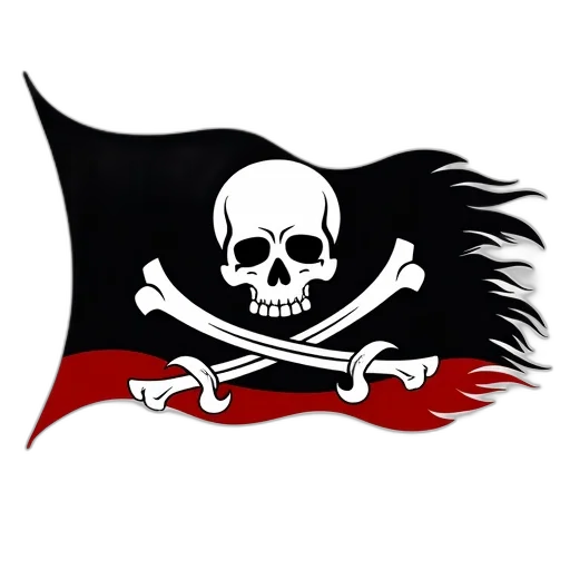staff, black, white, pirate transparent PNG cut-out