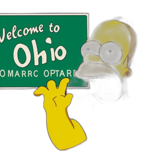 homer, simpson, expresses, surprise transparent PNG cut-out