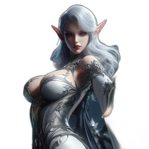 dress, dragon, staff, fantasy art transparent PNG cut-out