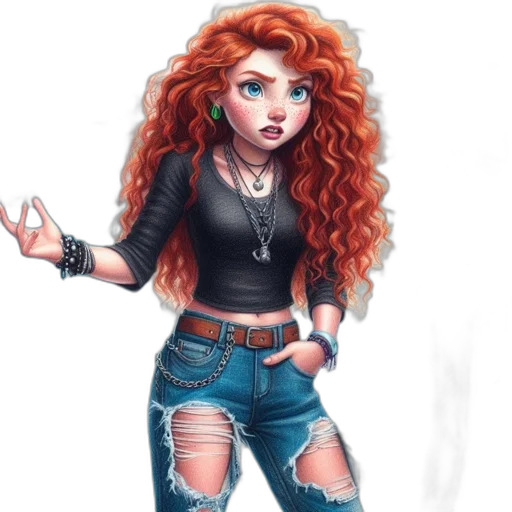 hair, cartoon, fantasy art, concept art transparent PNG cut-out
