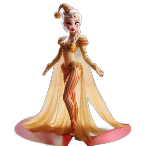 dress, crown, 3d render, concept art transparent PNG cut-out