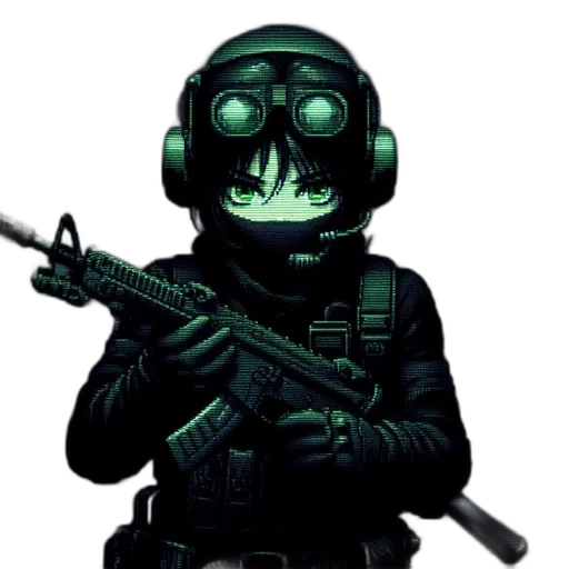 weapon, mask, staff, robot transparent PNG cut-out