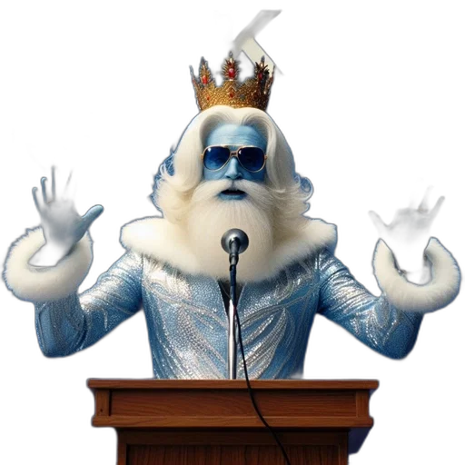 crown, creature, animal, staff transparent PNG cut-out