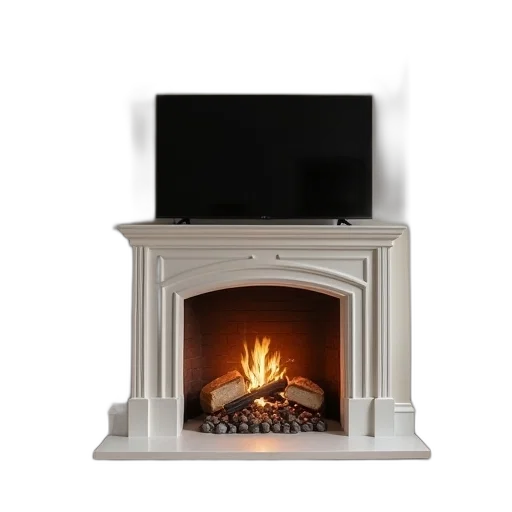 furniture, 3d render, fire, small transparent PNG cut-out
