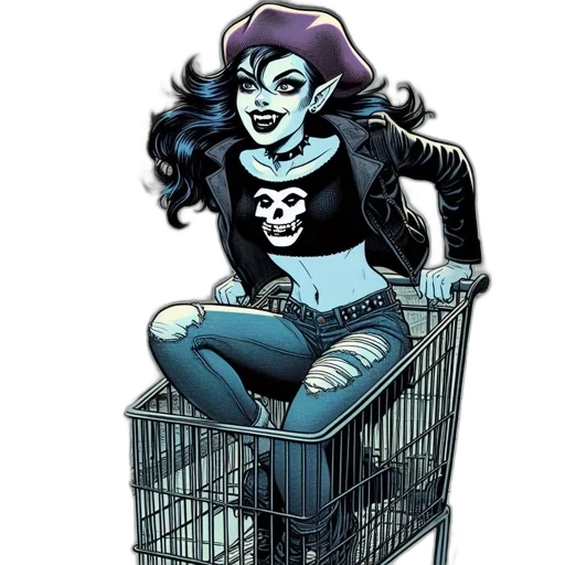 comic book art, cartoon, concept art, gothic-themed transparent PNG cut-out