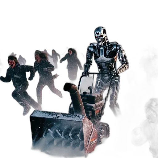 robot, concept art, comic book art, 3d render transparent PNG cut-out