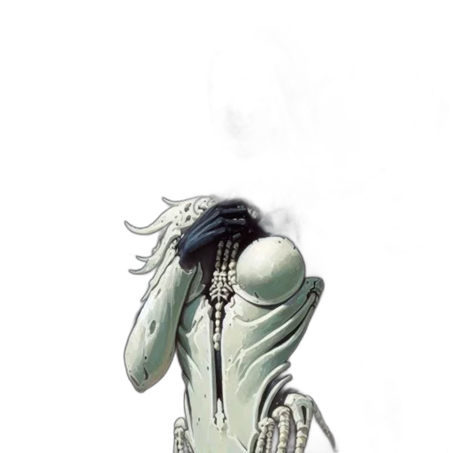dress, mask, hair, robot transparent PNG cut-out
