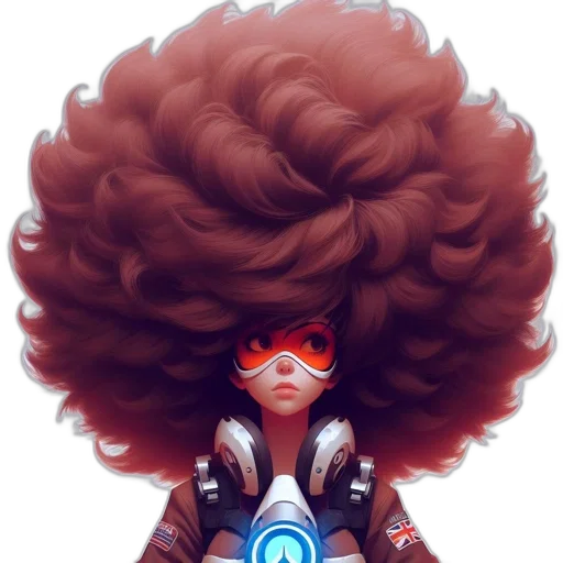 hair, face, robot, concept art transparent PNG cut-out