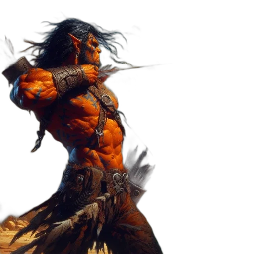 concept art, fantasy art, comic book art, 3d render transparent PNG cut-out
