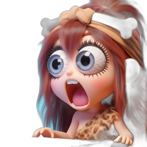 creature, animal, face, 3d render transparent PNG cut-out