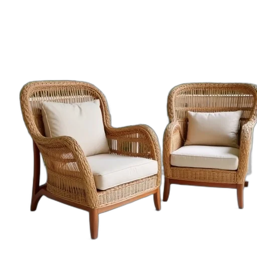 furniture, 3d render, photorealistic, pair transparent PNG cut-out