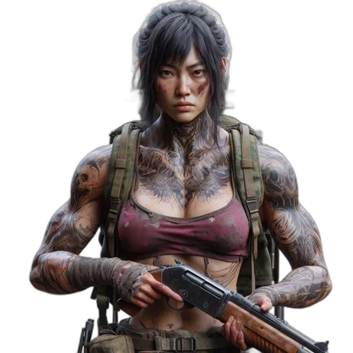 weapon, concept art, photorealistic, cyberpunk transparent PNG cut-out