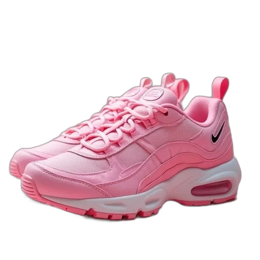 shoes, vaporwave, 3d render, pink transparent PNG cut-out