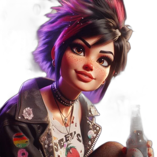 jacket, face, jewelry, weapon transparent PNG cut-out