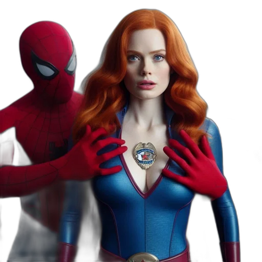 comic book art, concept art, 3d render, spider-man transparent PNG cut-out