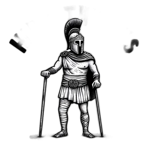 sword, staff, weapon, robot transparent PNG cut-out