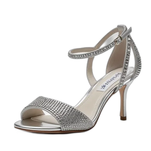 shoes, women, sandal, diamante transparent PNG cut-out