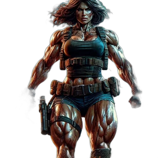 comic book art, concept art, fantasy art, cyberpunk transparent PNG cut-out