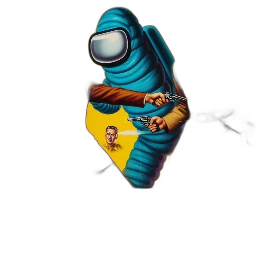 mask, robot, jacket, staff transparent PNG cut-out