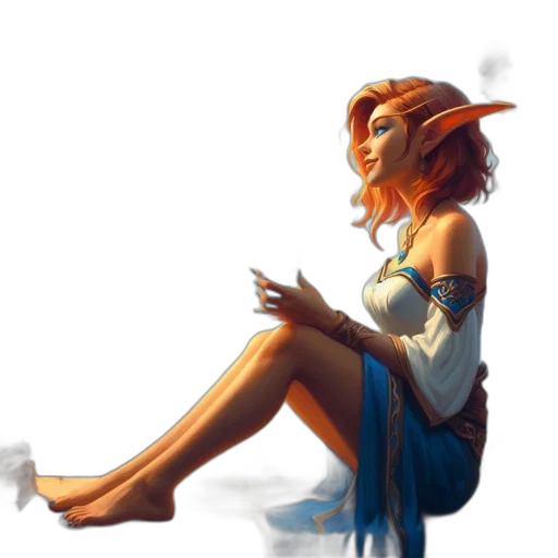 dress, staff, fantasy art, concept art transparent PNG cut-out