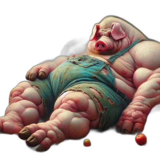 creature, food, concept art, photorealistic transparent PNG cut-out